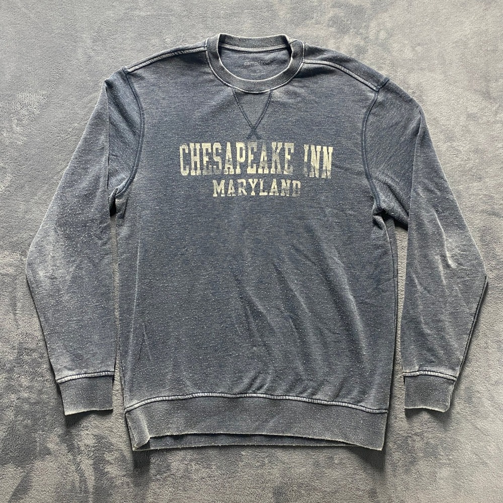 Camp David Sweatshirt Mens‎ Medium Blue Chesapeake Inn Maryland Pullover
